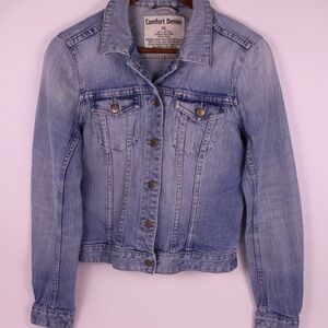 Comfort Denim Classic Light Wash Jean Jacket - Size XL